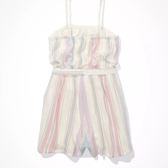 AMERICAN EAGLE Striped Tube Romper Linen blend Size M - Picture 3 of 15